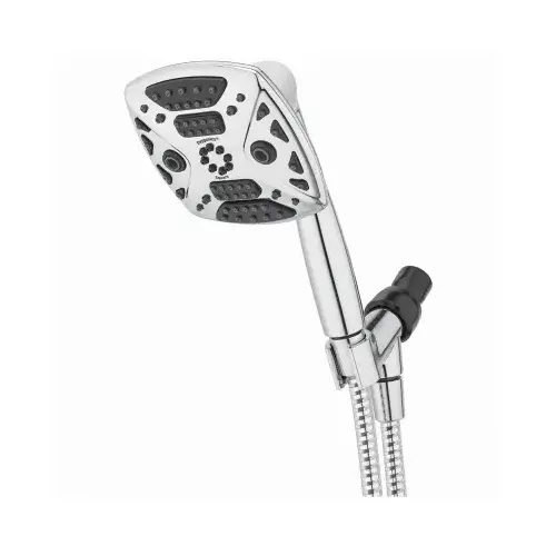 7-Spray 1.8 GPM Square Handheld Shower Head, Chrome