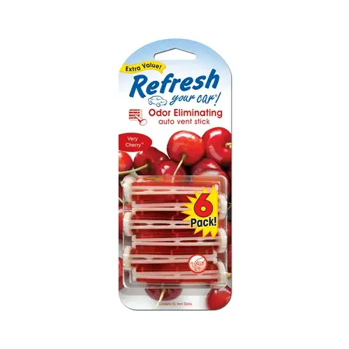 Vent Stick Verry Cherry Scent Air Freshener, 6 Count - pack of 6