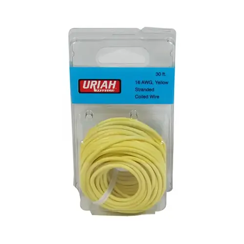Automotive Wire, Insulation, Yellow, 16 AWG, 30-Ft. Automotive Wire, Insulation, Yellow, 16 AWG, 30-Ft.
