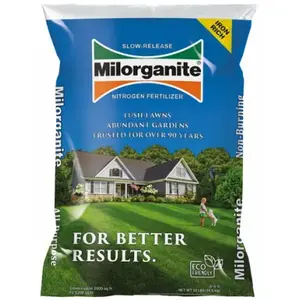 Milorganite 64032 Eco-Friendly Slow-Release Nitrogen Lawn Fertilizer, 32-Lbs.