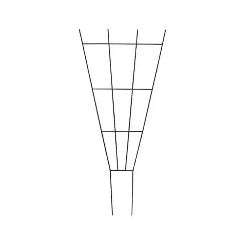 Garden Pot Trellis, Fan, Green Steel, 36 x 15-In.