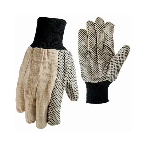 Dot Canvas Gloves, Cotton, Men's M