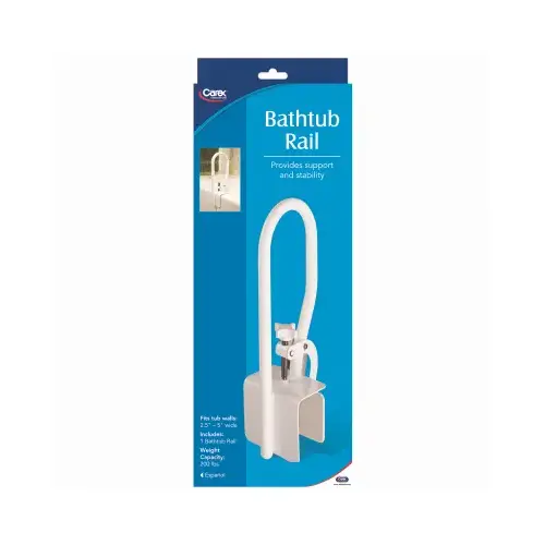 Tub Safety Bar White Steel 13.5" H X 7" L White Tub Safety Bar White Steel 13.5" H X 7" L White