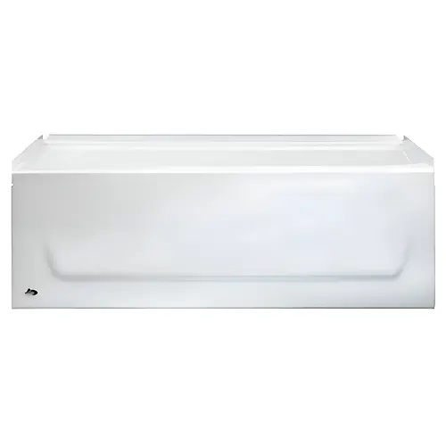 Kona 54 In. L x 30 In. W x 15-1/4 In. D Porcelain Enamel Alcove Left Drain Bathtub in White