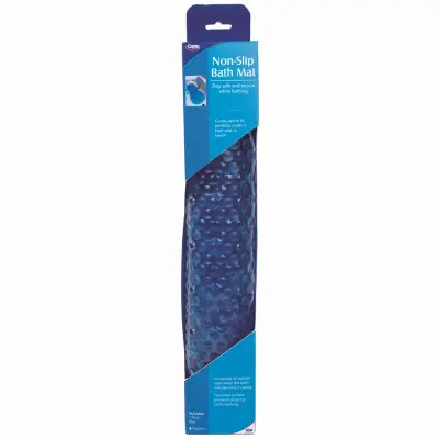 COMPASS HEALTH BRANDS Shower/Tub Safety Mat Blue Rubber .5 H X 32 L Blue FGB22100 0000 COMPASS HEALTH BRANDS Shower/Tub Safety Mat Blue Rubber .5 H X 32 L Blue FGB22100 0000