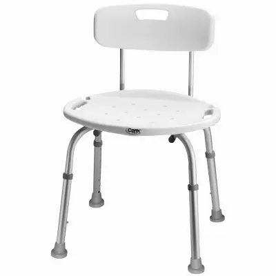 COMPASS HEALTH BRANDS Bath/Shower Seat White Aluminum 20.5 H X 20 L White FGB75300 0000 COMPASS HEALTH BRANDS Bath/Shower Seat White Aluminum 20.5 H X 20 L White FGB75300 0000