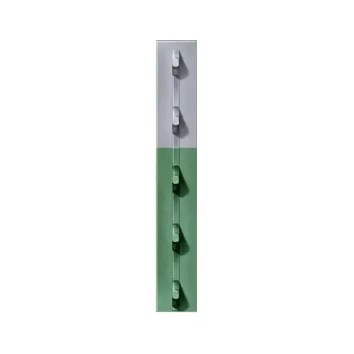 Studded T-Post, 6-1/2-Ft. x 1-1/3-In. Green With Aluminum Top