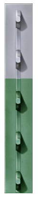CHICAGO HEIGHTS STEEL FRPT12500060G4N Studded T-Post, Green, 6 Ft. x 1-1/4 In.