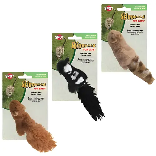 Skinneeez Plush Forest Animal Cat Toy with Catnip, Assorted Skinneeez Plush Forest Animal Cat Toy with Catnip, Assorted