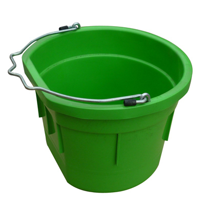 QINGDAO HUATIAN HAND TRUCK MR8QP/FSB-LIMEGRN Utility Bucket, Flat Sided, Lime Green Resin, 8-Qts.