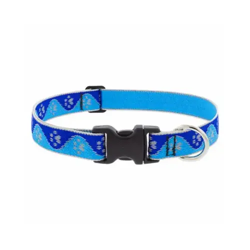 Adjustable Collar Reflective Blue Paws Nylon Dog Blue Adjustable Collar Reflective Blue Paws Nylon Dog Blue