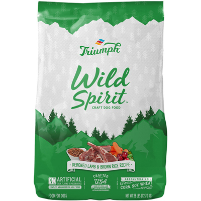 Triumph Wild Spirit 00881 Wild Spirit Dry Dog Food, Lamb & Rice, 28-Lbs.