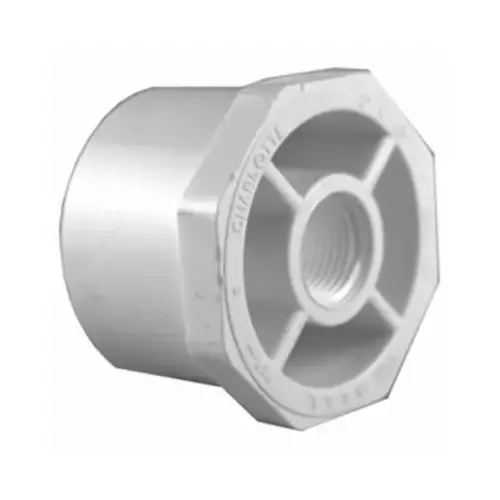 Schedule 40 PVC Pressure Reducer Bushing, White, 1-1/2 x 3/4-In. Schedule 40 PVC Pressure Reducer Bushing, White, 1-1/2 x 3/4-In.