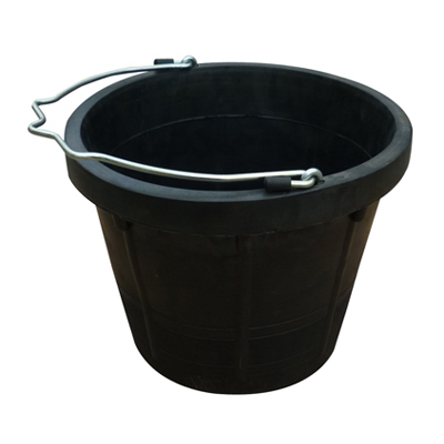 QINGDAO HUATIAN HAND TRUCK MR12QR/BUCK-BLK Rubber Bucket, 12-Qts.
