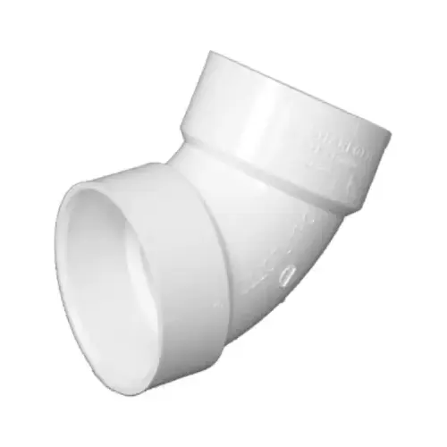 Schedule 40 DWV Elbow, 60-Degree, PVC, 1-1/2-In. Schedule 40 DWV Elbow, 60-Degree, PVC, 1-1/2-In.