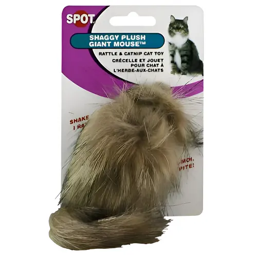 Shaggy Plush Giant Mouse Cat Toy With Catnip Shaggy Plush Giant Mouse Cat Toy With Catnip