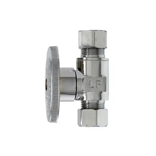 Straight Supply Stop Valve, Chrome, 3/8-In. O.D. Compression x 3/8-In. O.D. Compression Straight Supply Stop Valve, Chrome, 3/8-In. O.D. Compression x 3/8-In. O.D. Compression