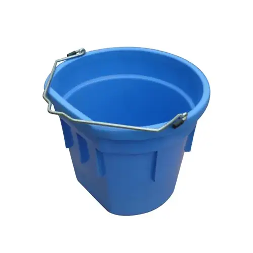 Utility Bucket, Flat Sided, Light Blue Resin, 20-Qts.