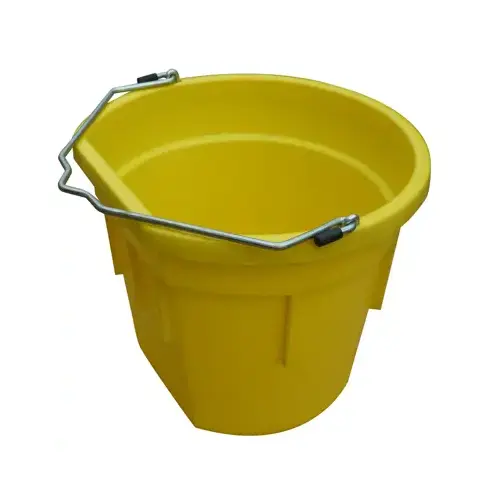 Utility Bucket, Flat Sided, Yellow Resin, 20-Qts. Utility Bucket, Flat Sided, Yellow Resin, 20-Qts.