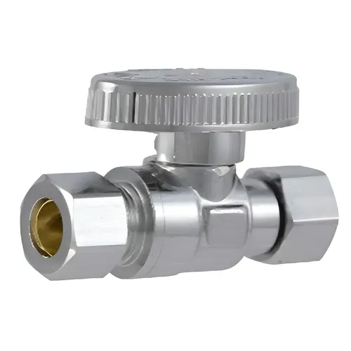 3/8" X 3/8" St Full Valve, Brass Material, Quarter Turn Ball Valve, Compression Connection, Straight Full Port Design 3/8" X 3/8" St Full Valve, Brass Material, Quarter Turn Ball Valve, Compression Connection, Straight Full Port Design
