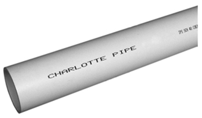 Charlotte Pipe PVC 04400 0600 Foam Core Pipe Schedule 40 PVC 4" D X 10 ft. L Plain End 0 psi White