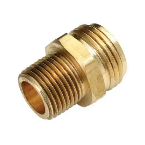 Hose Adapter, 3/4 x 1/2 in, MGH x MIP, Brass, For: Garden Hose Hose Adapter, 3/4 x 1/2 in, MGH x MIP, Brass, For: Garden Hose