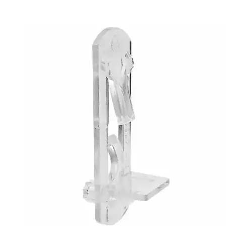 Shelf Support Peg, Self-Locking, Clear Plasatic, 1/4 x 1/2-In - pack of 4