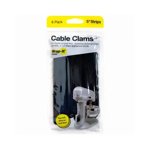 5" BLK Cable Clam - pack of 6 5" BLK Cable Clam - pack of 6