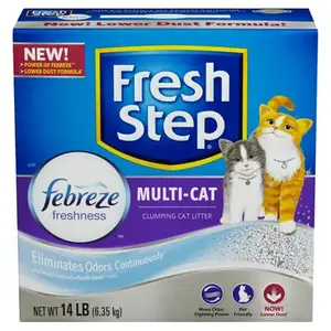 FRESH STEP 02049 Multi-Cat 2049 Cat Litter, Granules/Speckles, 14 lb