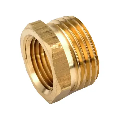 Hose Adapter, 3/4 x 1/2 in, MGH x FIP, Brass, For: Garden Hose Hose Adapter, 3/4 x 1/2 in, MGH x FIP, Brass, For: Garden Hose