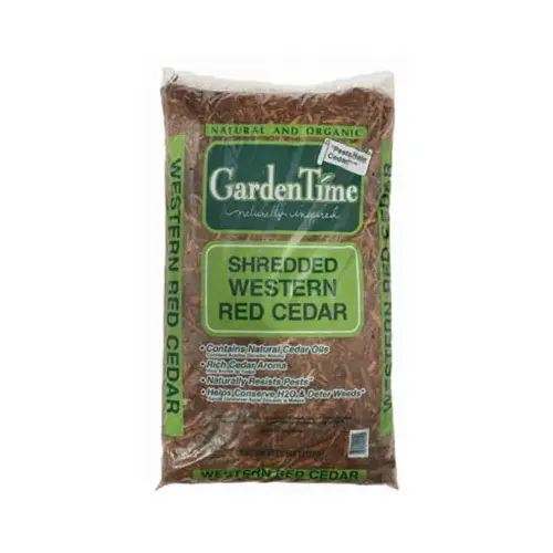 Shredded Western Red Cedar Mulch, 2-Cu. Ft.