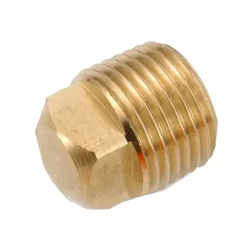 Pipe Plug, 3/8 in, MIP, Square Head, Brass Yellow - pack of 10 Pipe Plug, 3/8 in, MIP, Square Head, Brass Yellow - pack of 10
