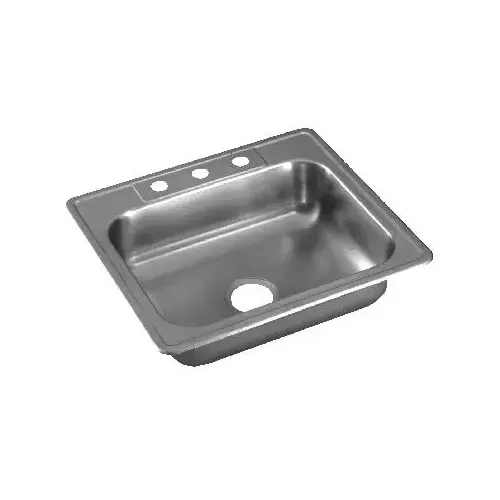 Stainless-Steel Kitchen Sink, 25 x 22 x 7-In. Stainless-Steel Kitchen Sink, 25 x 22 x 7-In.
