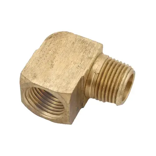 Street Pipe Elbow, 1/4 in, FIP x MIP, 90 deg Angle, Brass, Rough, 1000 psi Pressure - pack of 10 Street Pipe Elbow, 1/4 in, FIP x MIP, 90 deg Angle, Brass, Rough, 1000 psi Pressure - pack of 10