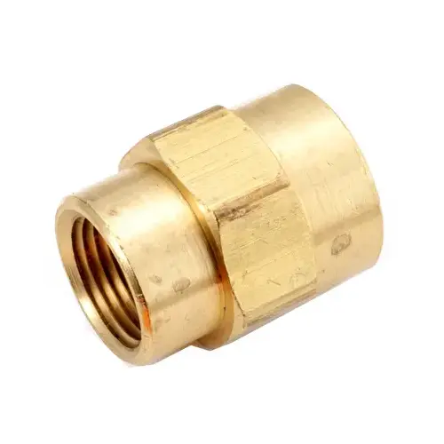 Red Brass Threaded Coupling, Lead-Free, 1/4 x 1/8-In.