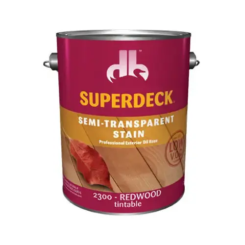 Semi-Transparent Exterior Wood Stain, Redwood, 1-Gal. Semi-Transparent Exterior Wood Stain, Redwood, 1-Gal.