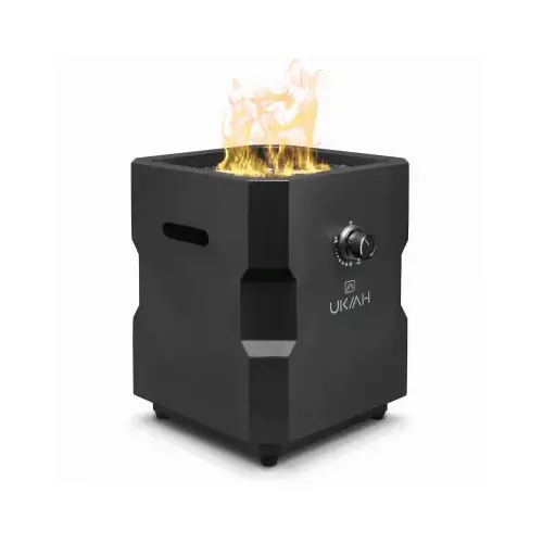 Fire Pit Tailgater X 15.75" W Steel Outdoor Square Propane Fire Pit Tailgater X 15.75" W Steel Outdoor Square Propane