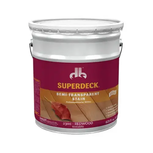 Semi-Transparent Exterior Wood Stain, Redwood, 5-Gals. Semi-Transparent Exterior Wood Stain, Redwood, 5-Gals.