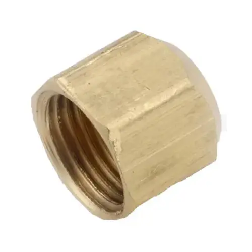 Brass Flare Cap, Lead-Free, 5/8-In.
