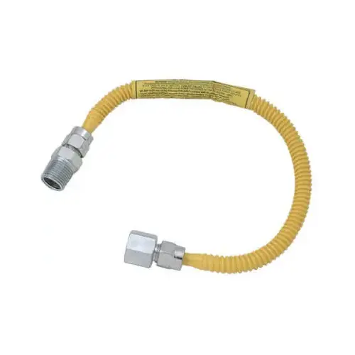 Gas Appliance Connector, SL Series, Pro-Coat Stainless Steel, 12-In. Gas Appliance Connector, SL Series, Pro-Coat Stainless Steel, 12-In.