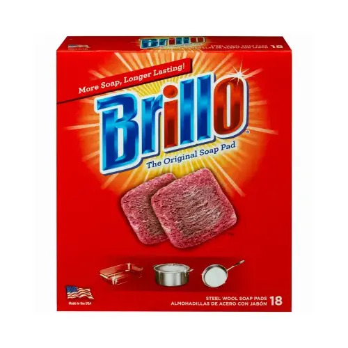 Steel Wool Soap Pads. 18-Ct - pack of 18 Pink