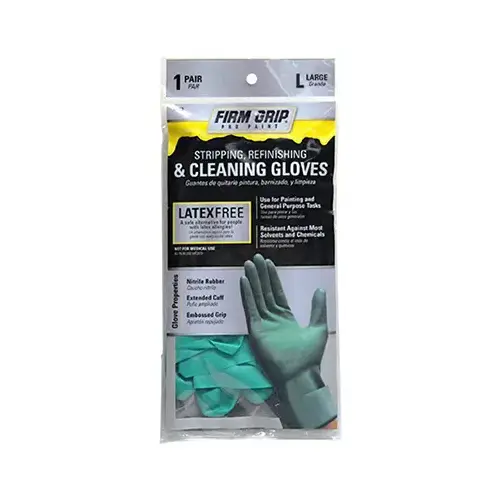 Gloves for Stripping, Refinishing & Cleaning, Nitrile Rubber, Large Gloves for Stripping, Refinishing & Cleaning, Nitrile Rubber, Large