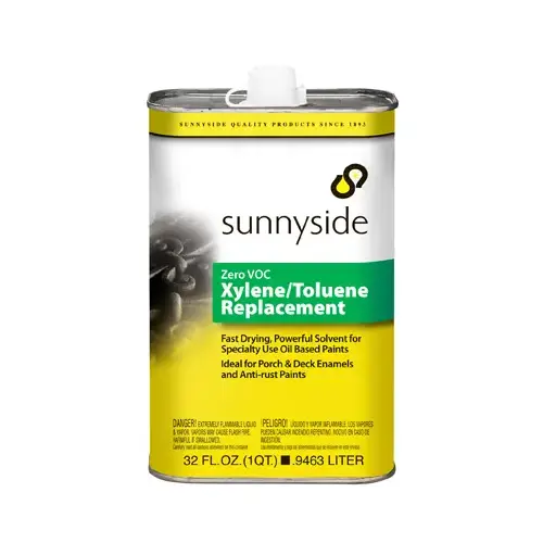 Sunnyside Xylene/Toluene Thinner, Liquid, Solvent, Clear, 1 qt Sunnyside Xylene/Toluene Thinner, Liquid, Solvent, Clear, 1 qt