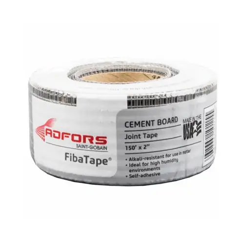 Cement Board Tape Wrap, 150 ft L, 2 in W, Gray