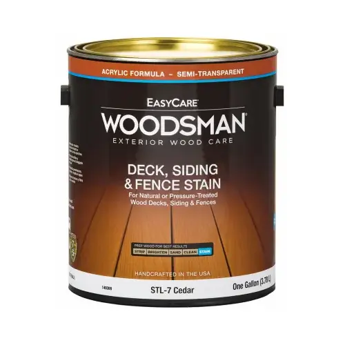 Deck, Siding & Fence Stain, Acrylic, Semi-Transparent, Cedar, 1-Gallon - pack of 2