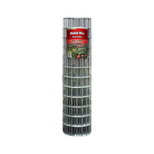 Galvanized Welded Wire Mesh Fence, 4 x 2-In. Mesh, 14-Ga., 48-In. x 50-Ft.
