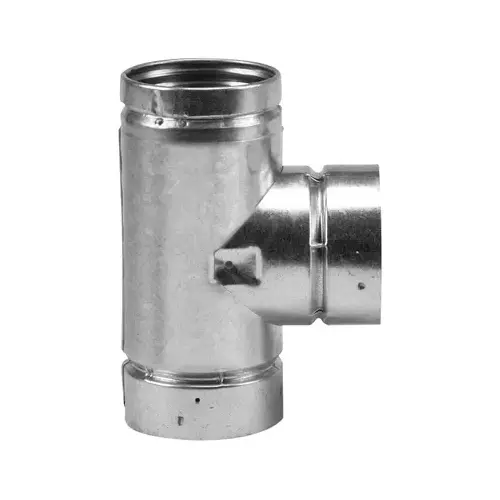 Selkirk Pellet Vent Tee with Cap, 4 in, Stainless Steel, Galvanized Selkirk Pellet Vent Tee with Cap, 4 in, Stainless Steel, Galvanized