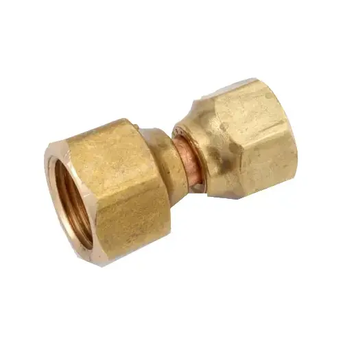 Pipe Fittings, Flare Swivel Connector, Lead-Free Brass, 1/2 x 3/8-In.