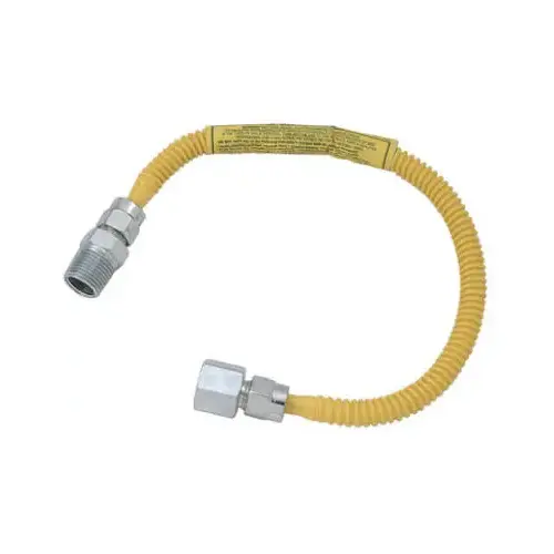 Stainless Steel Gas Appliance Gas Connector, 18-In., 1/4-In. I.D. x 3/8-In. O.D. Stainless Steel Gas Appliance Gas Connector, 18-In., 1/4-In. I.D. x 3/8-In. O.D.