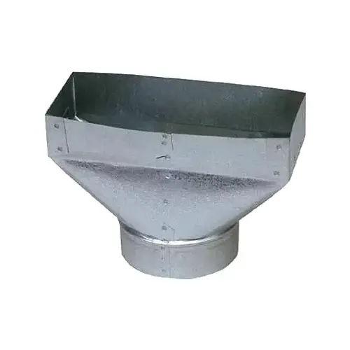 HVAC Register Boot, Galvanized, 2.25 x 10 to 6-In. HVAC Register Boot, Galvanized, 2.25 x 10 to 6-In.